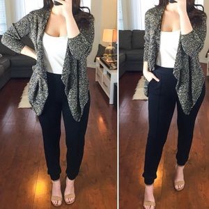 Zara Knit Multi Colored Open Cardigan